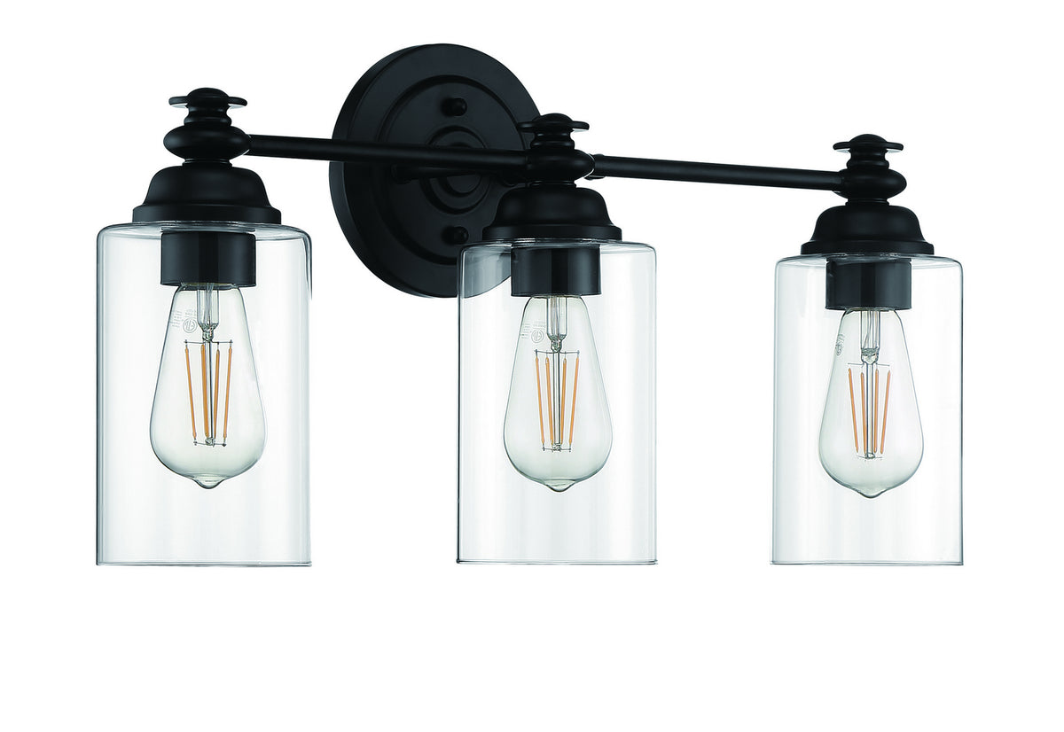 Craftmade - 49803-FB-C - Three Light Vanity - Dardyn - Flat Black
