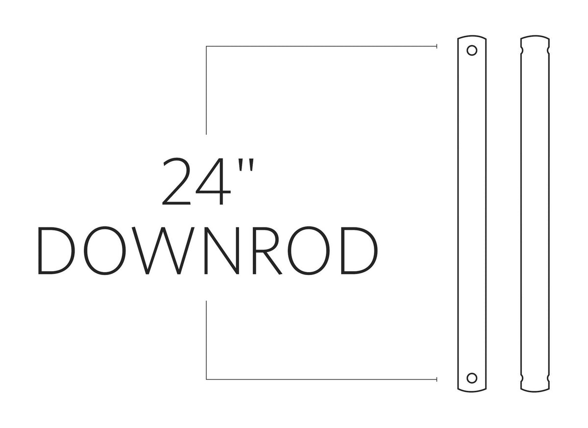 Visual Comfort Fan - DR24DWZ - Downrod - Universal - Dark Weathered Zinc