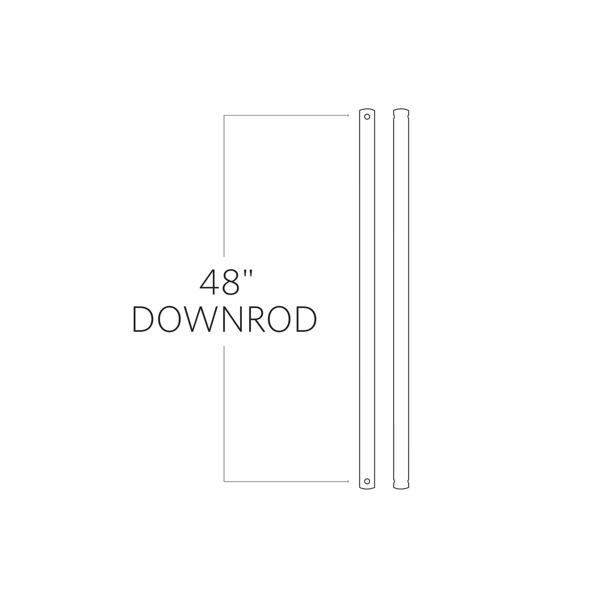 Visual Comfort Fan - DR48SN - Downrod - Universal - Satin Nickel