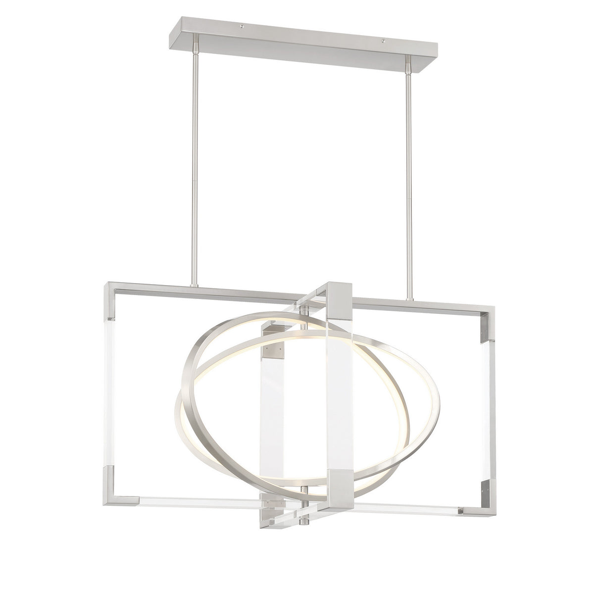 George Kovacs - P2267-084-L - LED Pendant - Double Take - Brushed Nickel