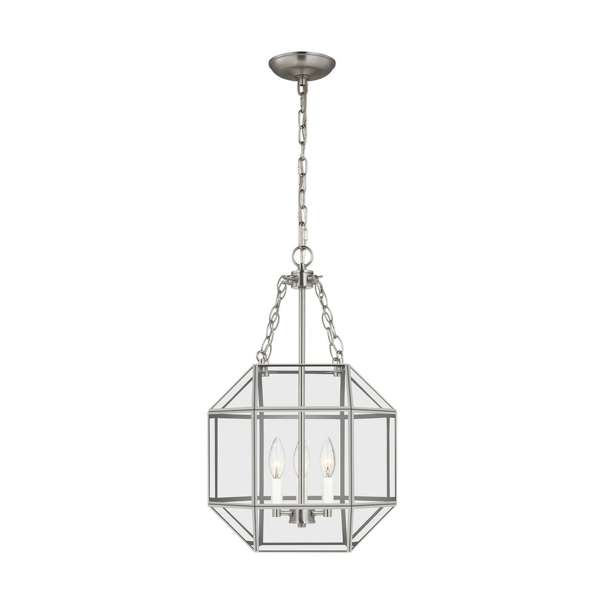 Visual Comfort Studio - 5179403-962 - Three Light Lantern - Morrison - Brushed Nickel