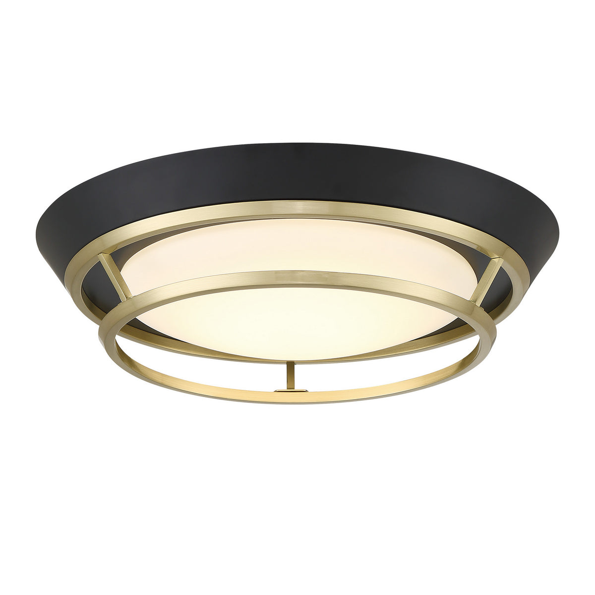 George Kovacs - P5372-689-L - LED Flush Mount - Beam Me Up! - Coal Black