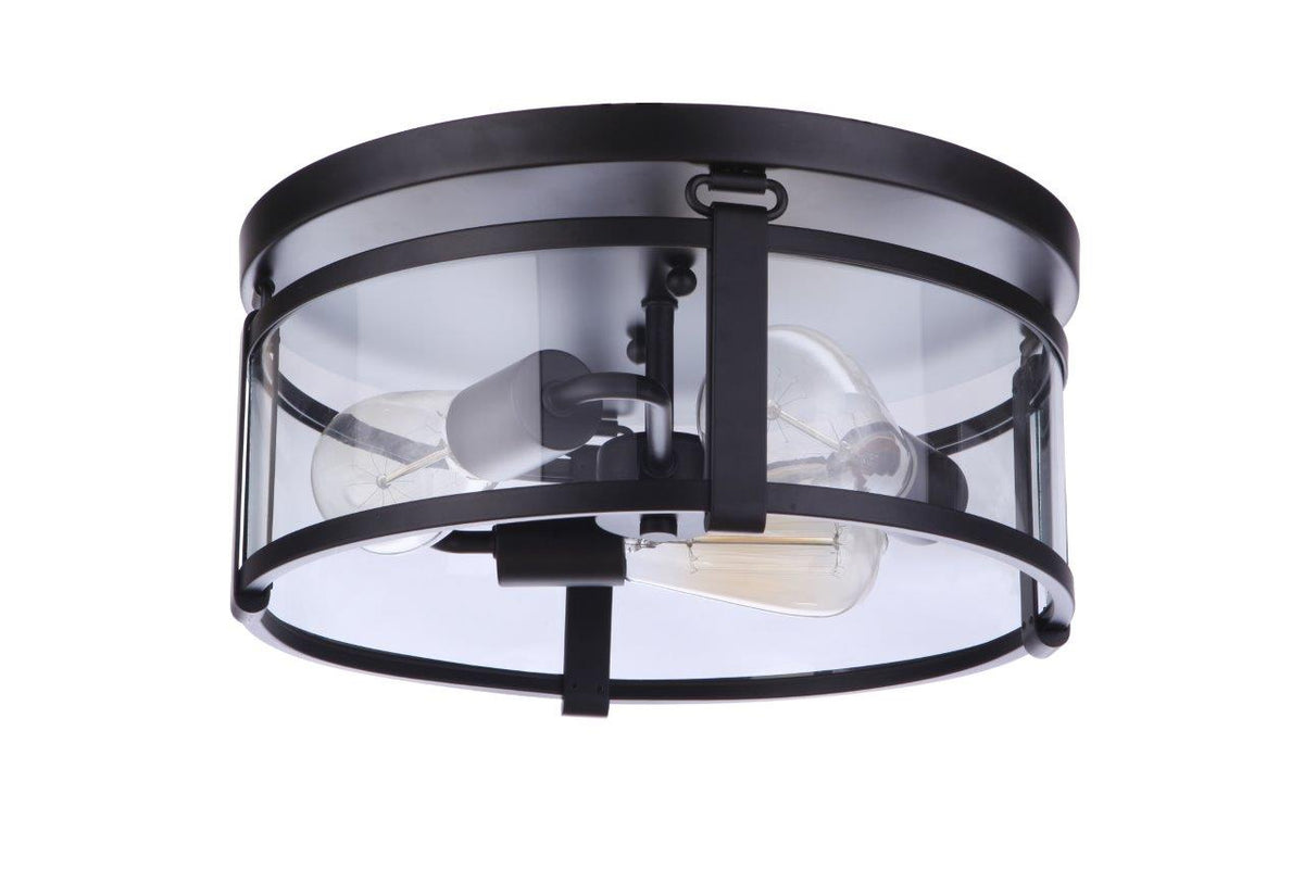 Craftmade - 55383-FB - Three Light Flushmount - Elliot - Flat Black