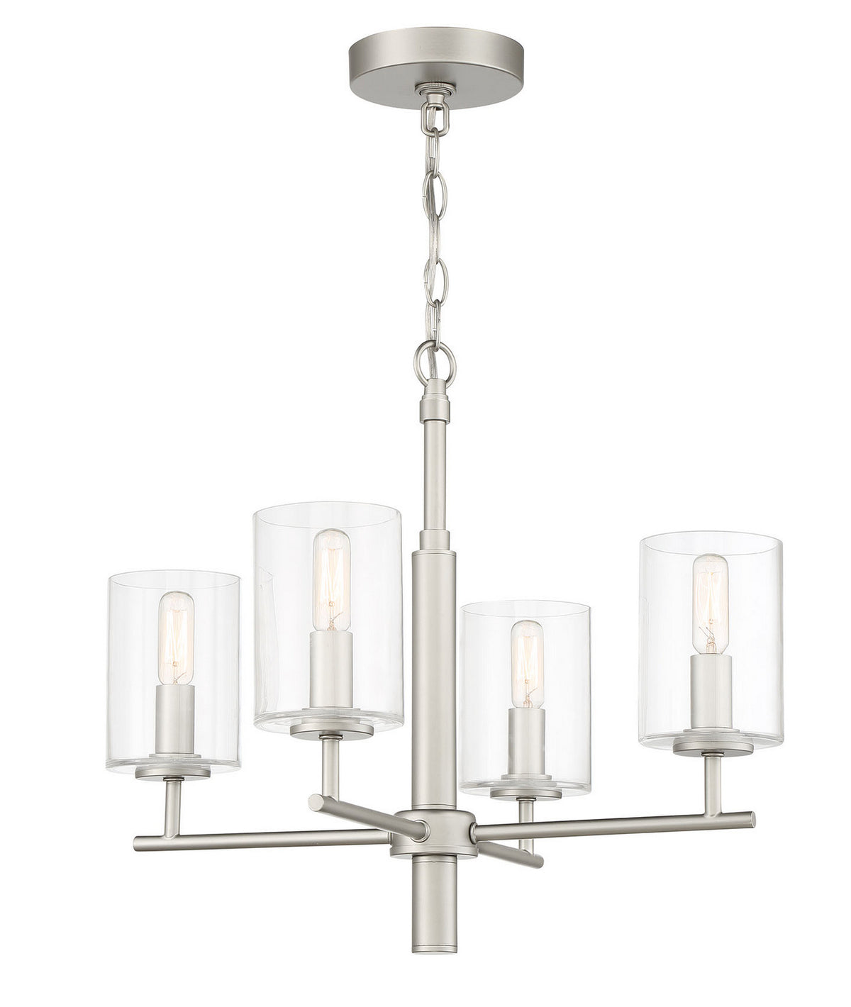 Craftmade - 55624-SN - Four Light Chandelier - Hailie - Satin Nickel