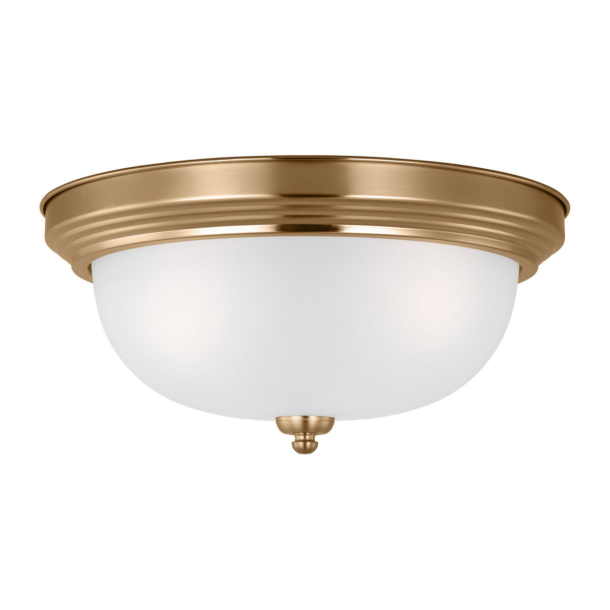 Generation Lighting - 77065-848 - Three Light Flush Mount - Geary - Satin Brass