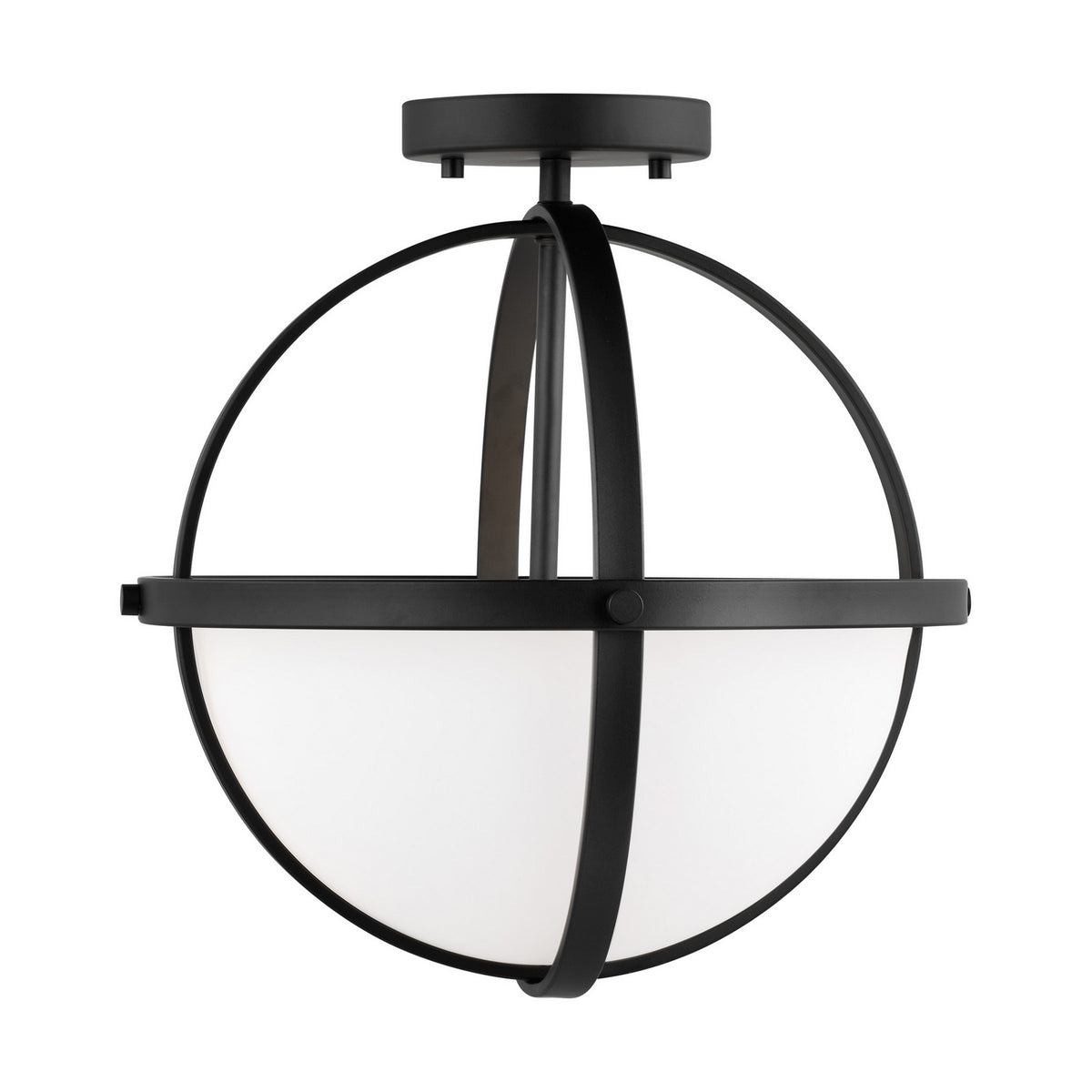 Generation Lighting - 7724602-112 - Two Light Semi-Flush Convertible Pendant - Alturas - Midnight Black