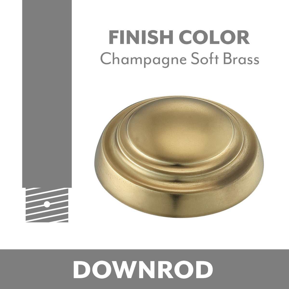 Minka Aire - DR536-CSBR - Down Rod - Champagne Soft Brass