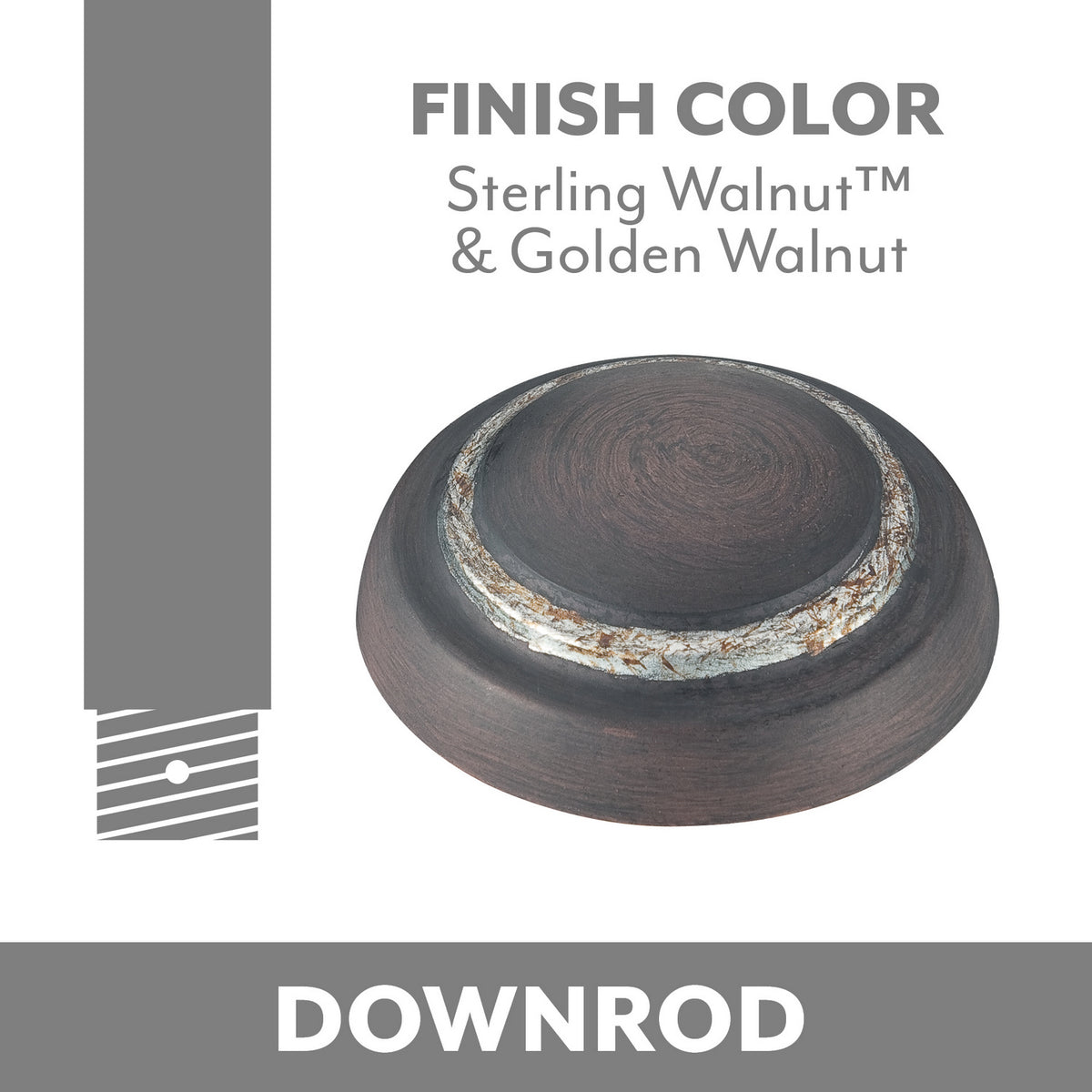 Minka Aire - DR572-STW/GOW - Down Rod - Minka Aire - Sterling Walnut/Golden Walnut