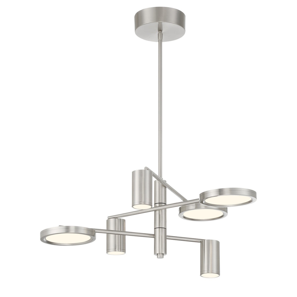 George Kovacs - P5495-084-L - LED Chandelier - Swivel - Brushed Nickel