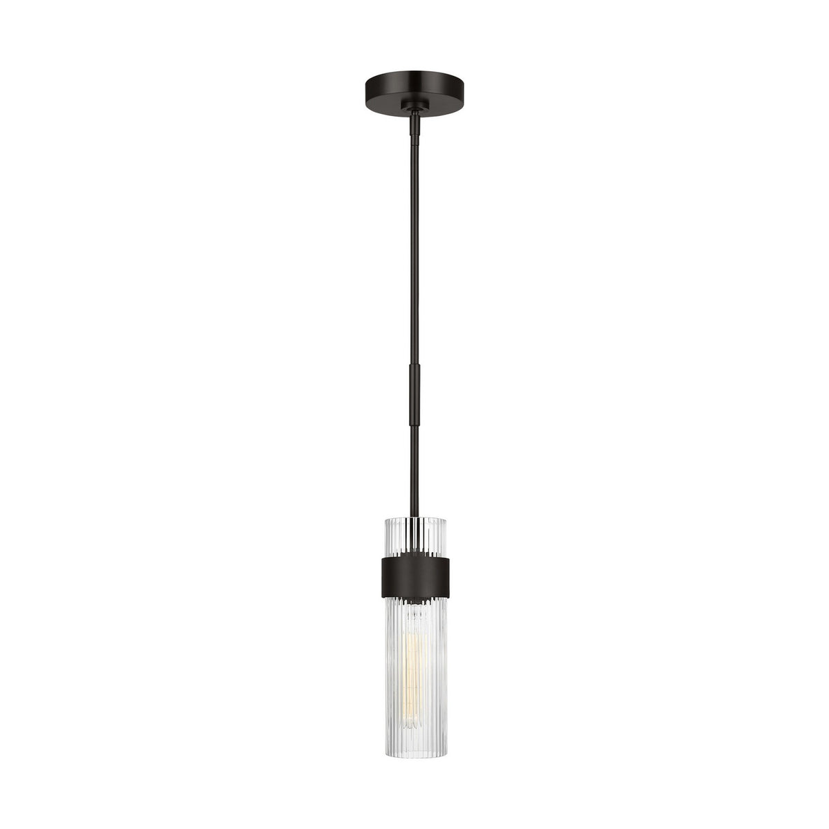 Visual Comfort Studio - CP1161AI - One Light Pendant - Geneva - Aged Iron