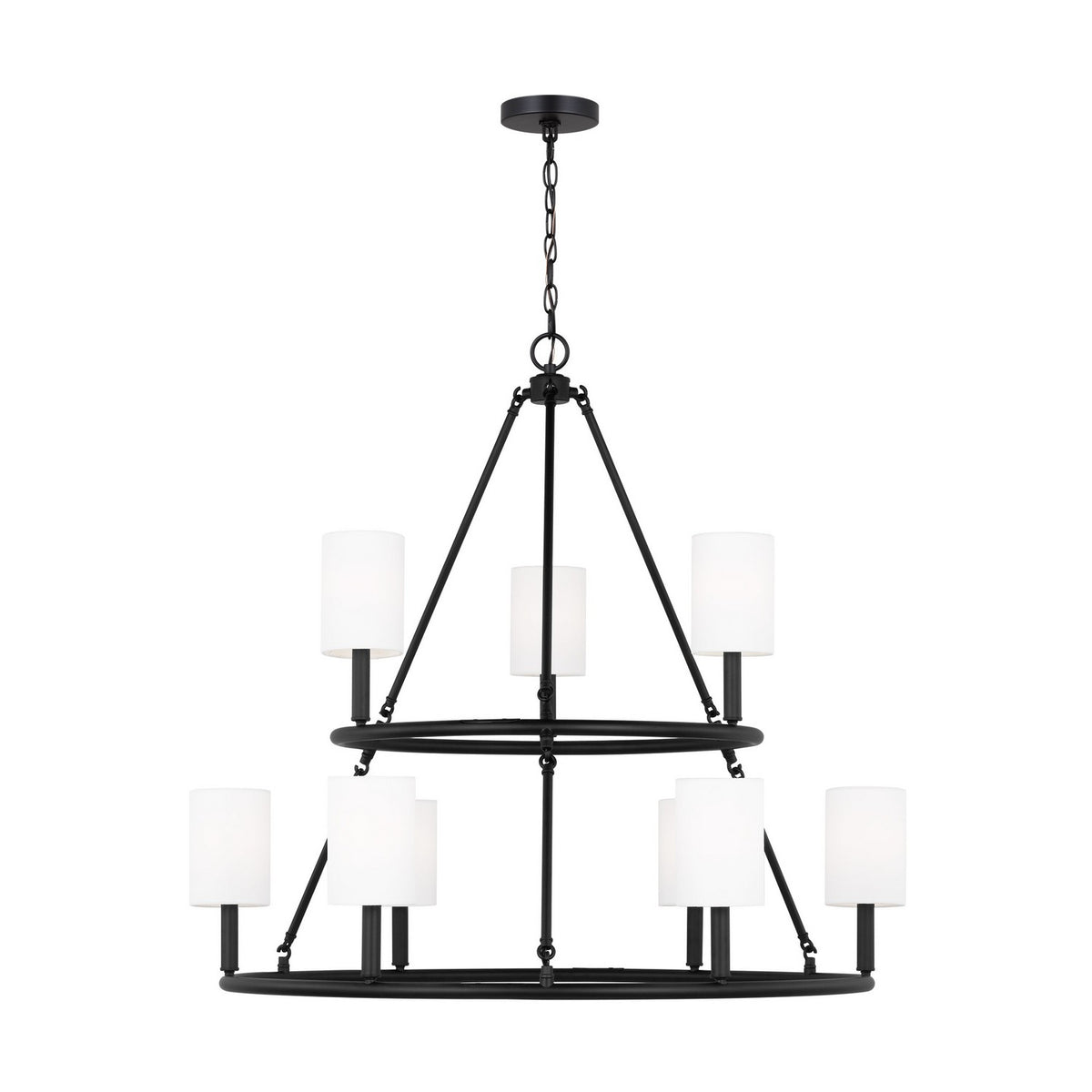 Visual Comfort Studio - DJC1099MBK - Nine Light Chandelier - Egmont - Midnight Black