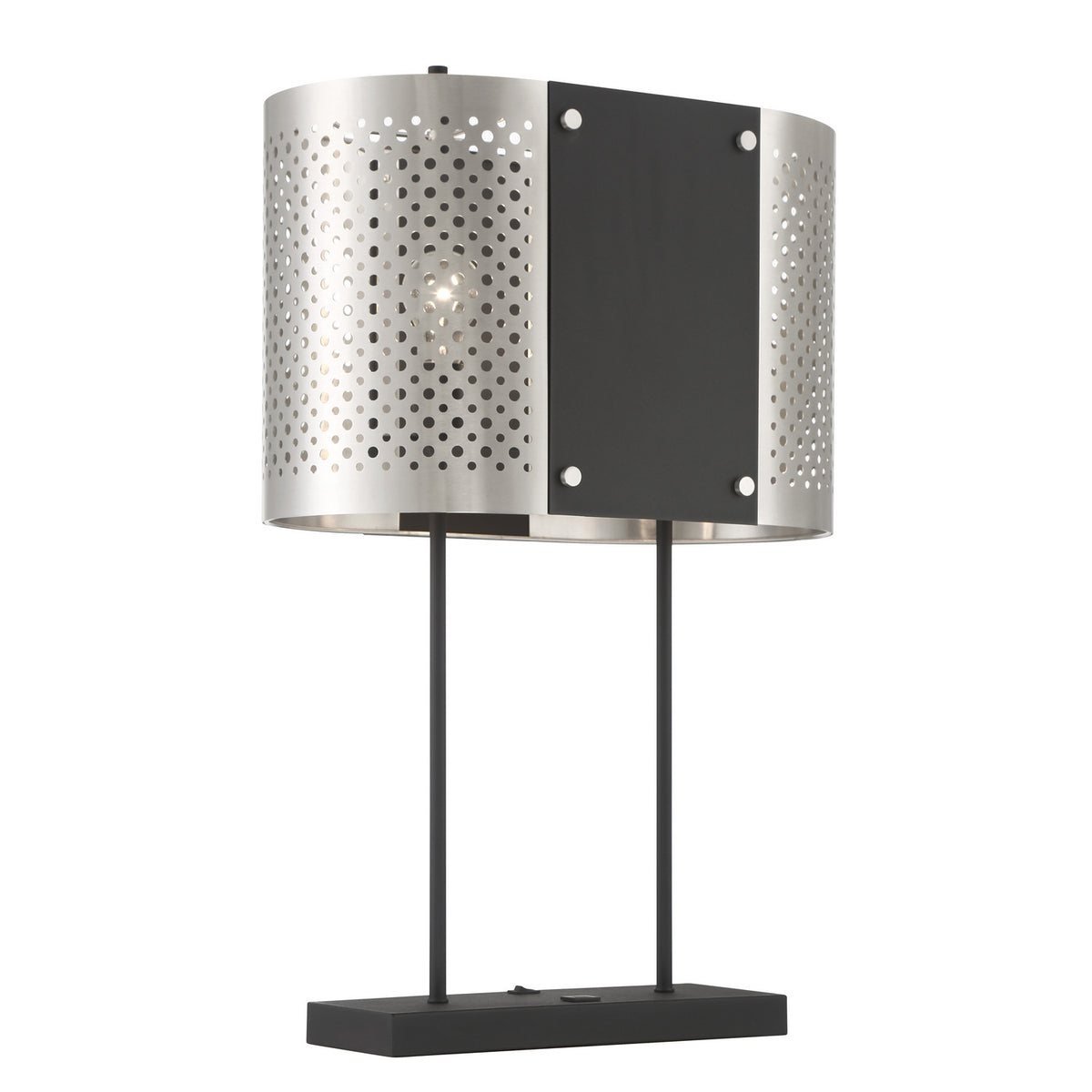 George Kovacs - P5532-420 - Two Light Table Lamp - Noho by Robin Baron - Brushed Nickel With Sand Coal Highlights