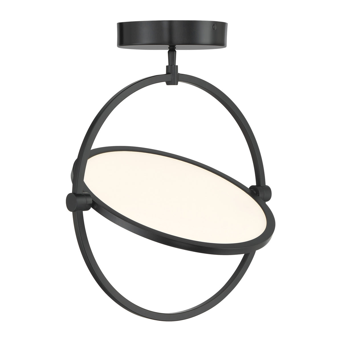 George Kovacs - P5545-66A-L - LED Semi Flush Mount - Studio 23 - Coal Black