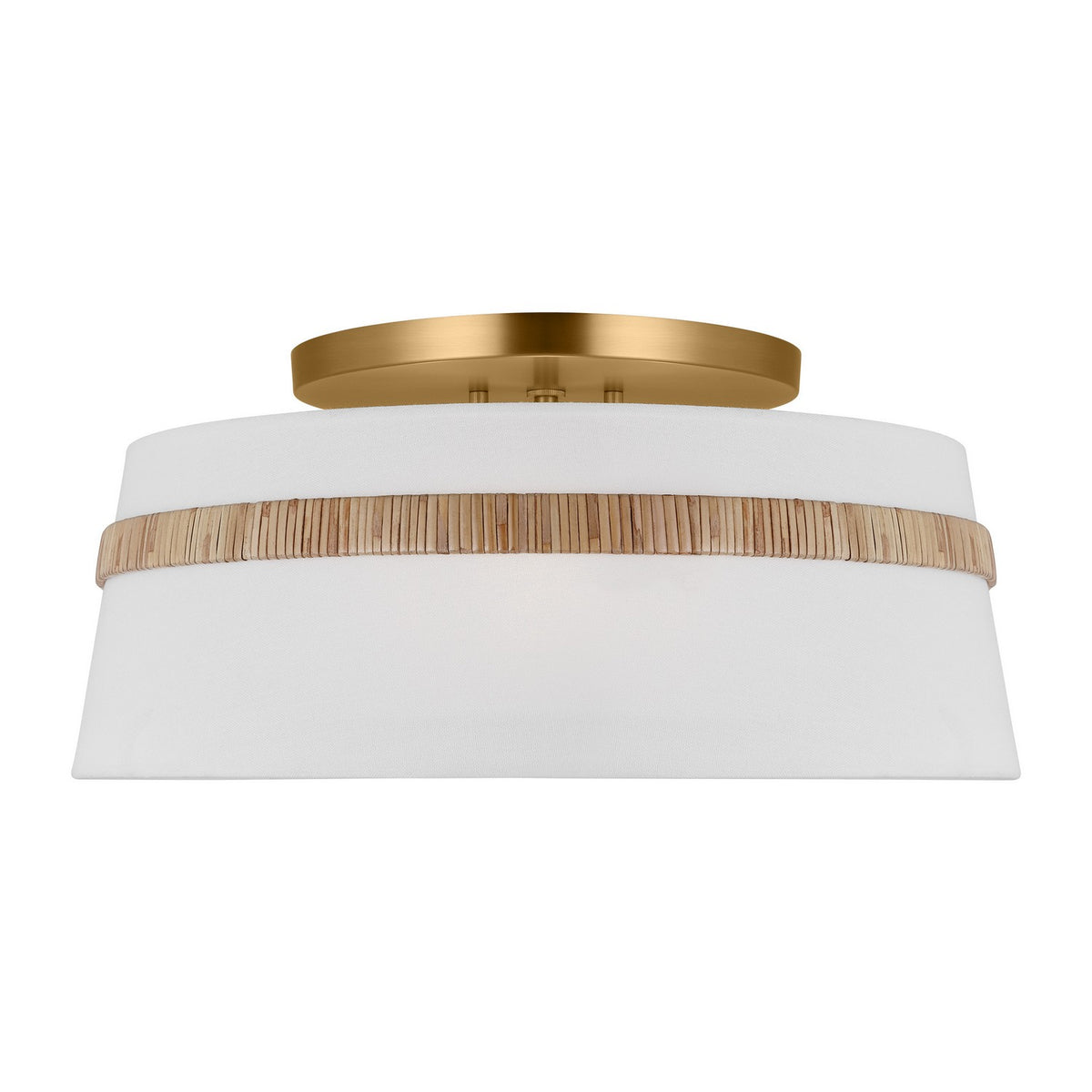 Visual Comfort Studio - AF1153RTN - Three Light Semi-Flush Mount - Cordtlandt - rattan