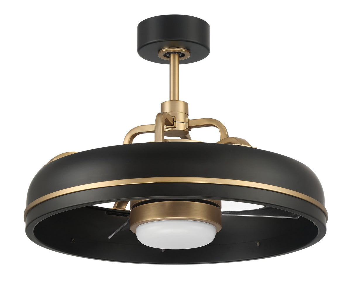 Craftmade - TYL24FBSB3-NWF - 20" Ceiling Fan - Taylor 18" Fandelier no Wifi - Flat Black/Satin Brass