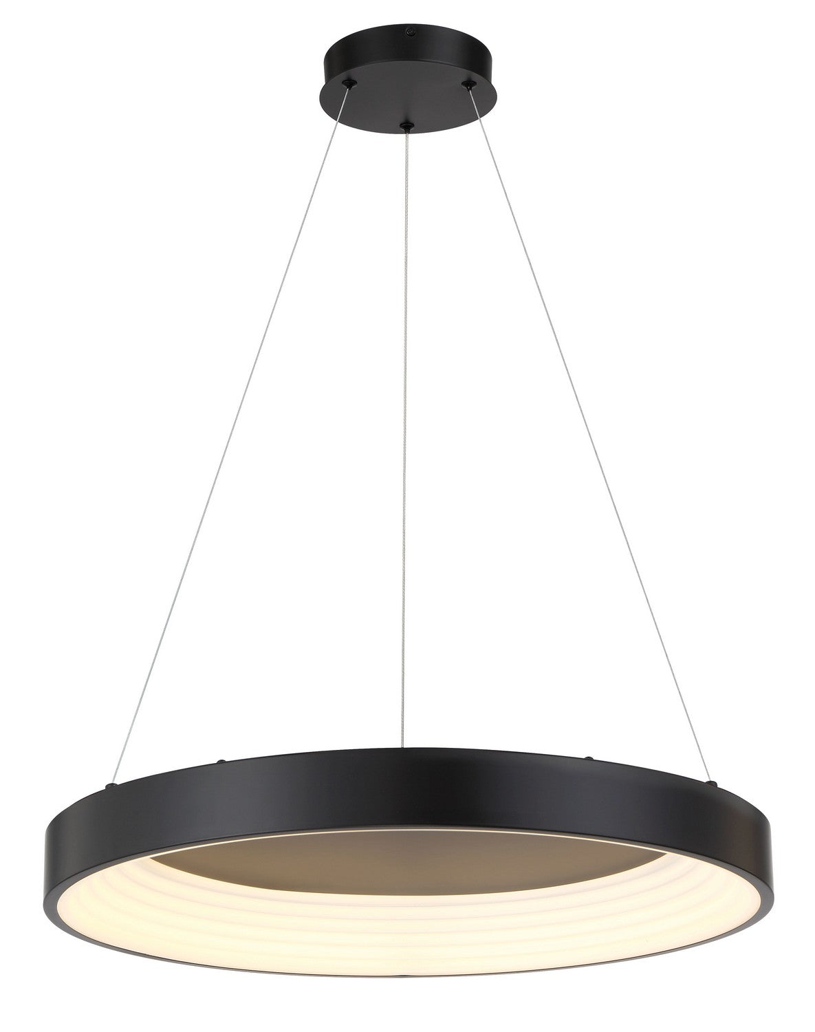 George Kovacs - P5555-66A-L - LED Pendant - Conc - Coal Black