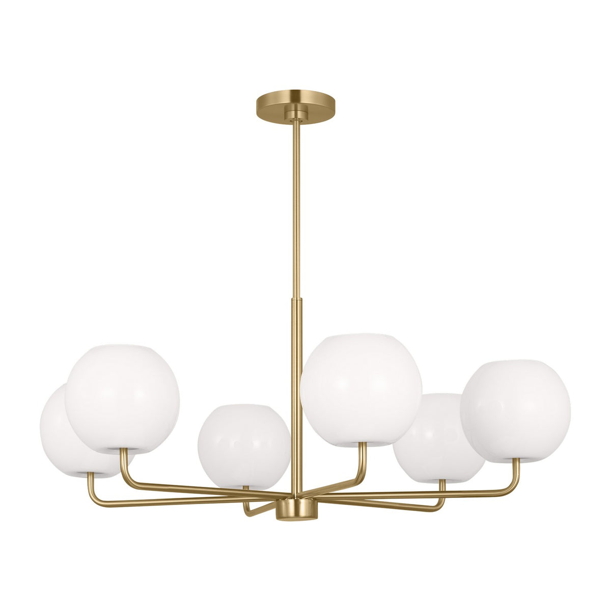 Generation Lighting - GLC1066SB - Six Light Chandelier - Rory - Satin Brass