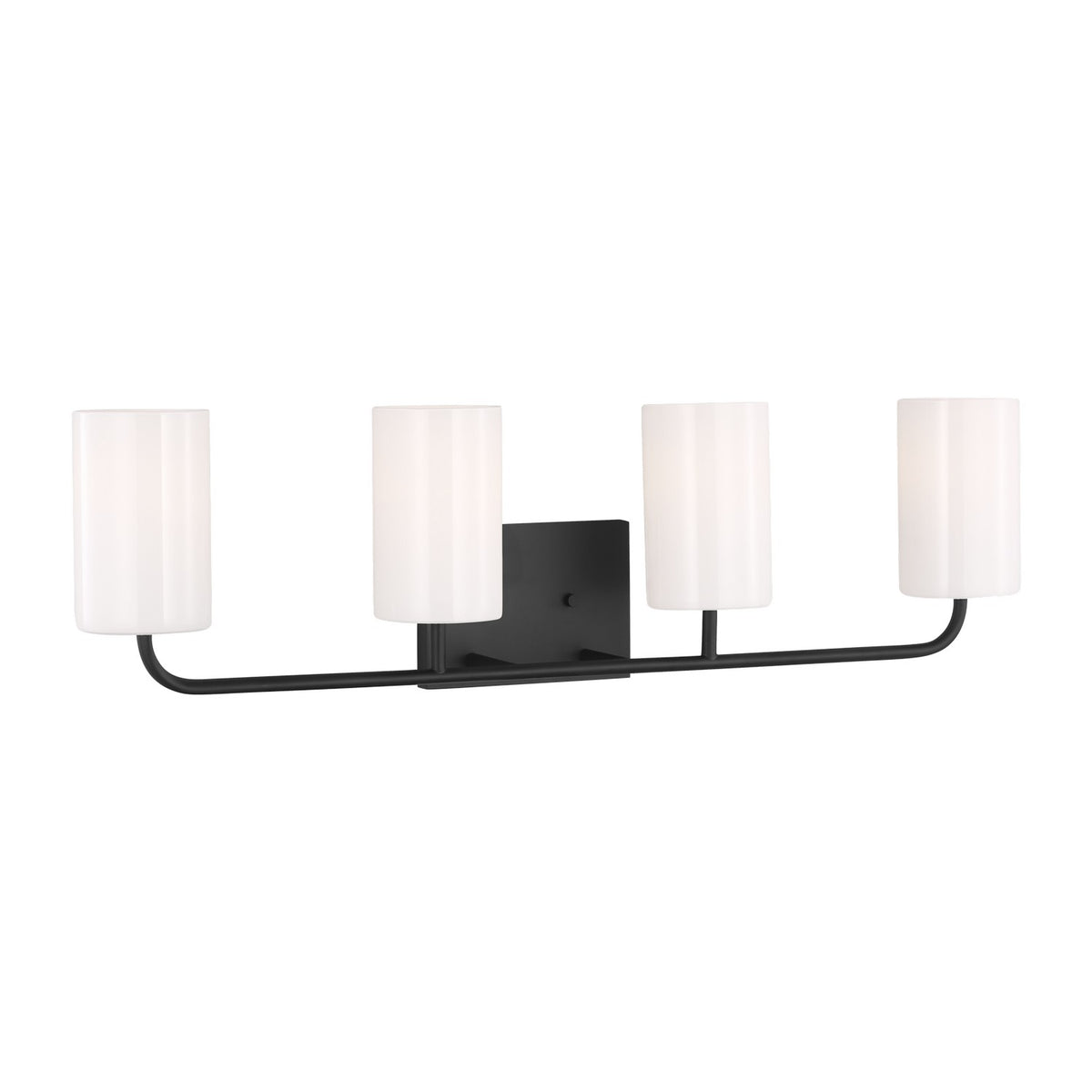 Generation Lighting - GLV1004MBK - Four Light Vanity - Rhett - Midnight Black