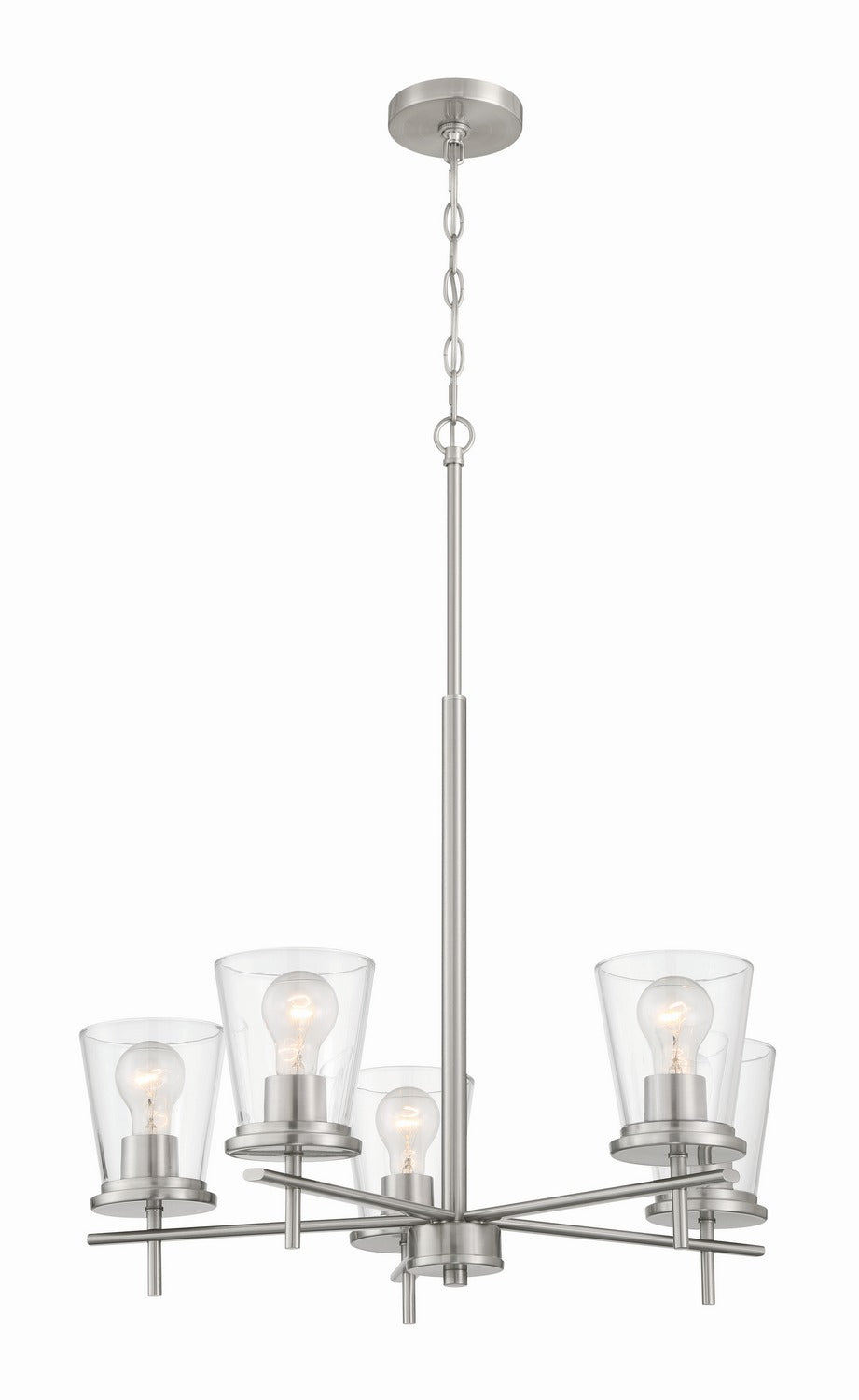 Craftmade - 60425-BNK - Five Light Chandelier - Connell - Brushed Polished Nickel