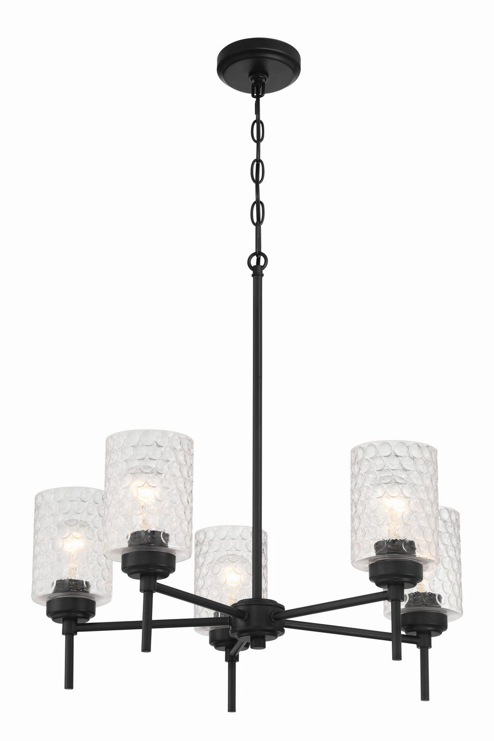 Craftmade - 60525-FB - Five Light Chandelier - Claire - Flat Black