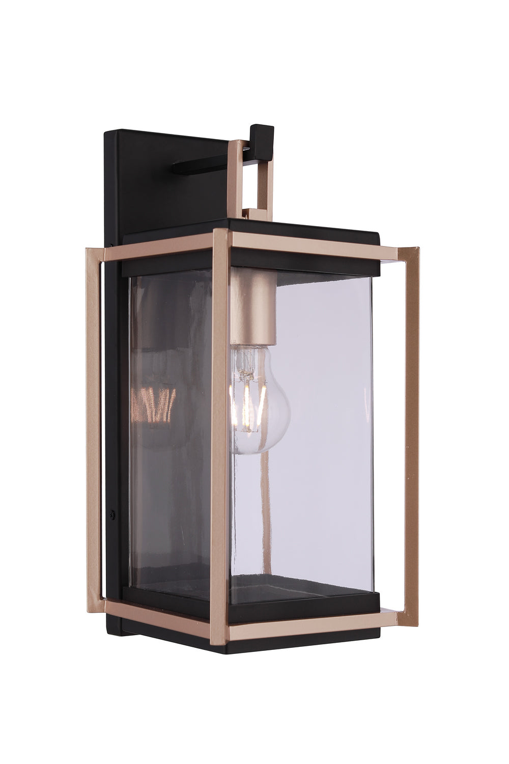 Craftmade - ZA6504-MNSB - One Light Outdoor Wall Lantern - Metalwork - Midnight / Satin Brass