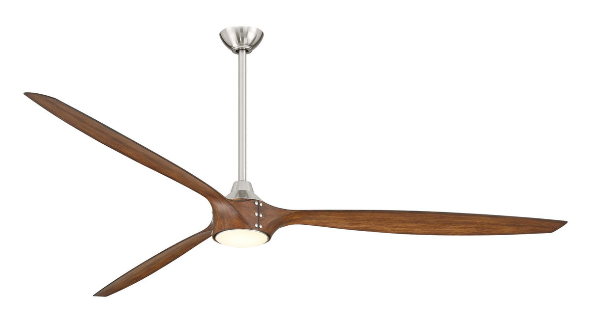 Minka Aire - F763L-BN/DK - 84"Ceiling Fan - Pierce - Brushed Nickel With Distressed Koa Blades