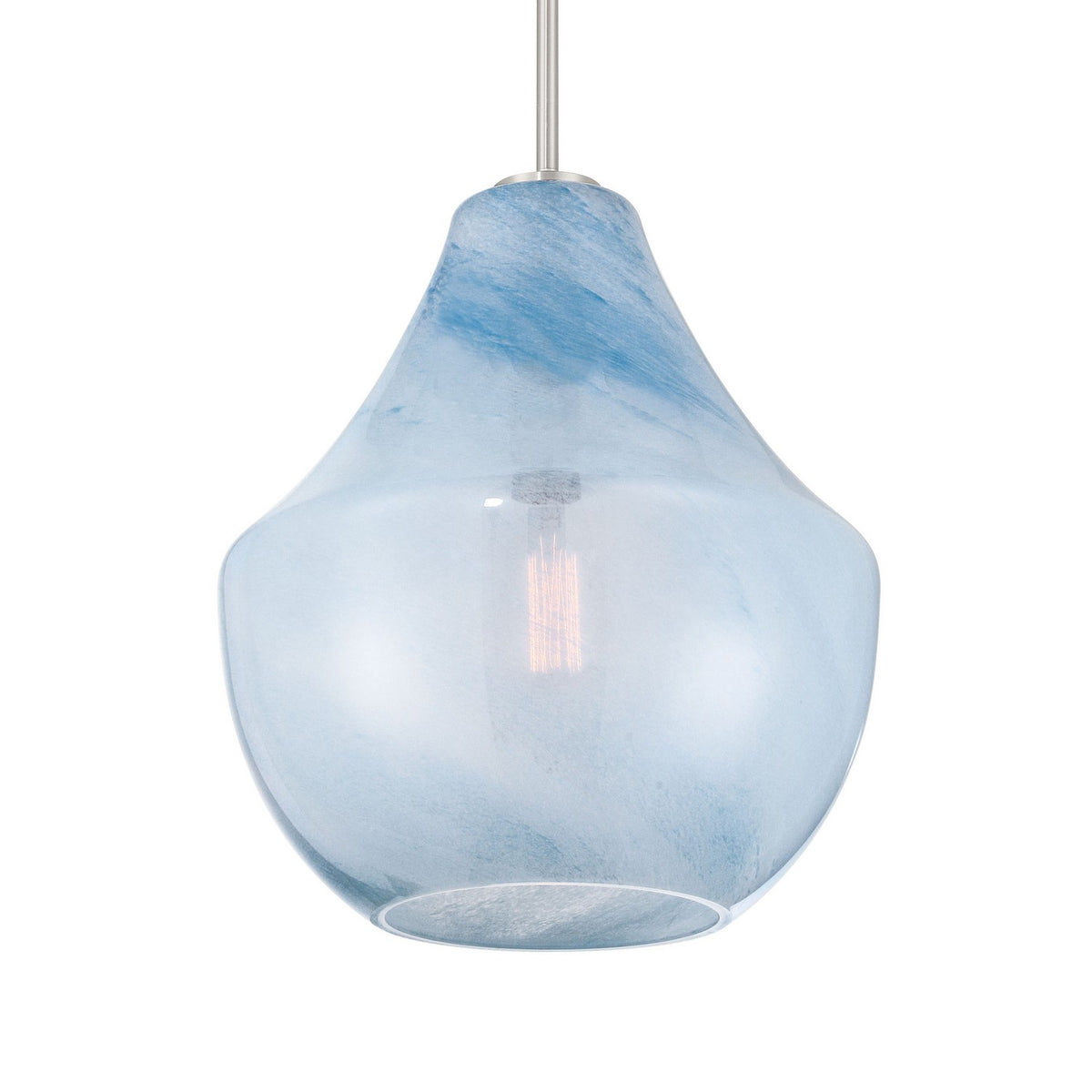 Minka-Lavery - 293-84 - One Light Pendant - Pacific - Brushed Nickel