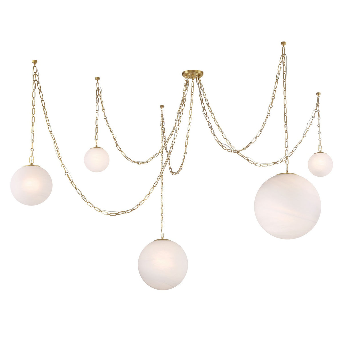 Minka-Lavery - 5219-732 - Five Light Pendant - Marbelle - Legacy Brass