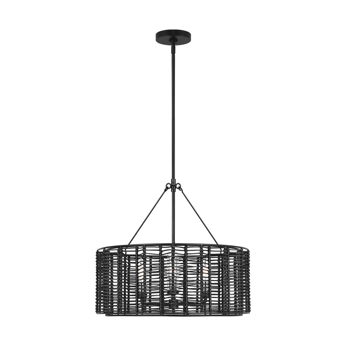 Visual Comfort Studio - TFC1163MBK - Three Light Chandelier - Winslow - Midnight Black