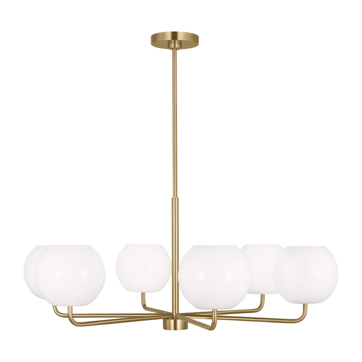 Generation Lighting - GLC1066EN3/SB - Six Light Chandelier - Rory - Satin Brass