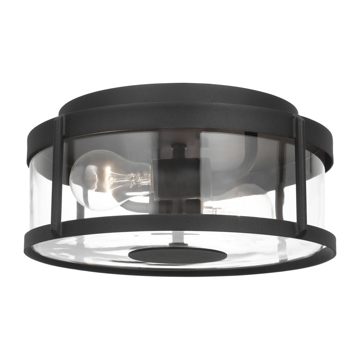 Generation Lighting - GLO1132C-TXB - Flush Mount - Luning - Textured Black