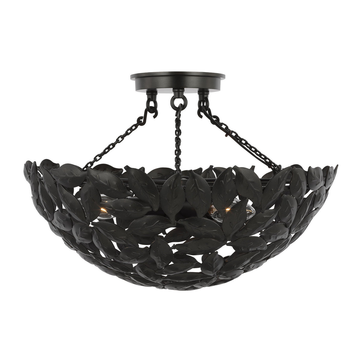 Visual Comfort Studio - AF1173AI - Three Light Semi-Flush Mount - Kelan - Aged Iron