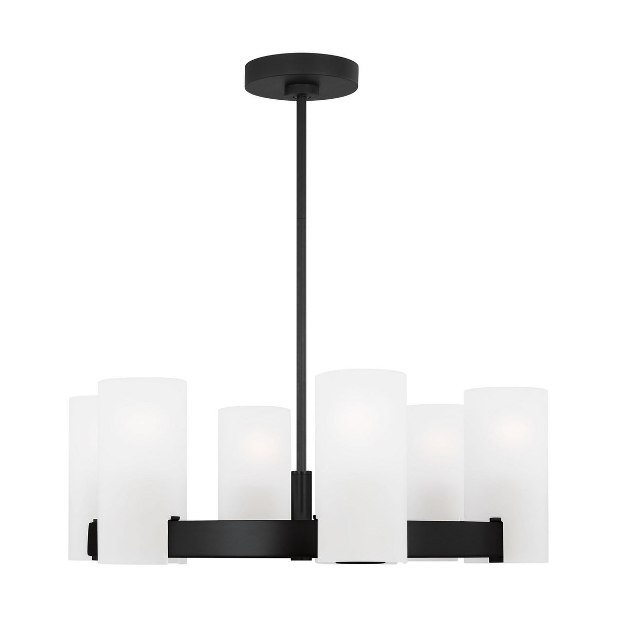 Visual Comfort Studio - DJC1156MBK - Six Light Chandelier - Rhode - Midnight Black