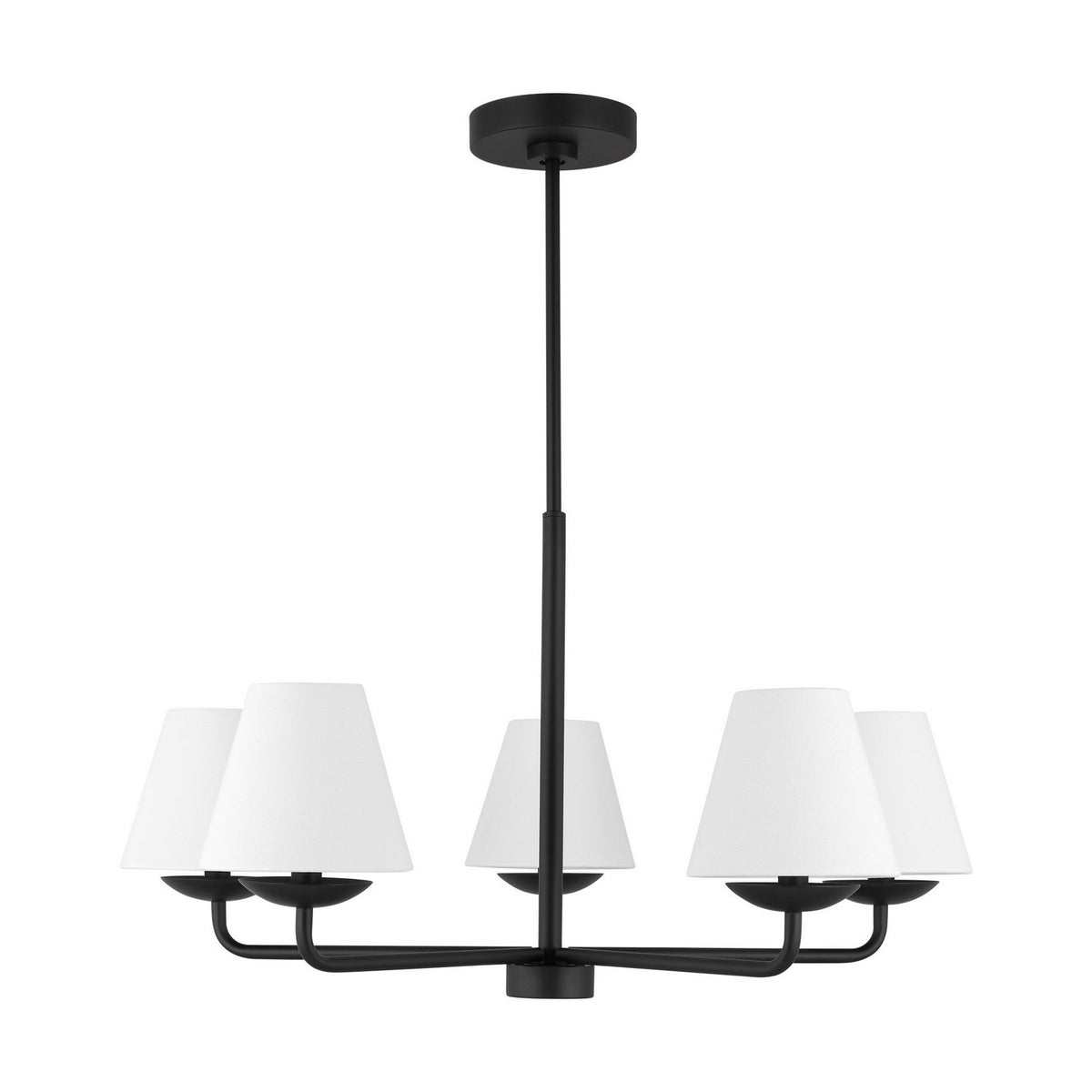 Visual Comfort Studio - DJC1175MBK - Five Light Chandelier - Albion - Midnight Black