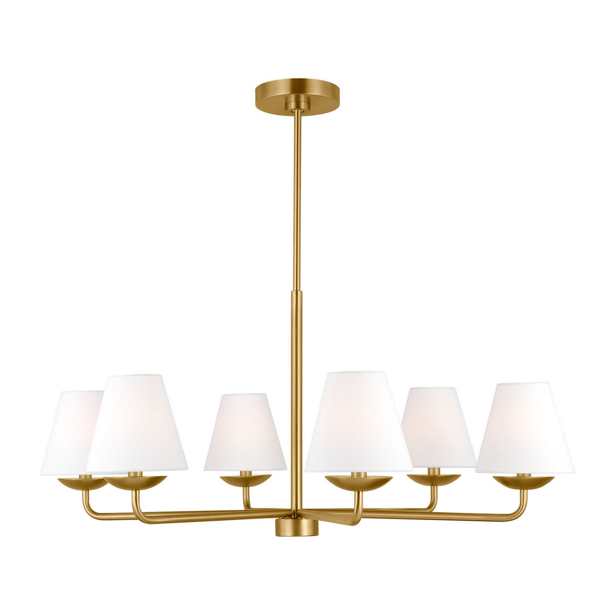 Visual Comfort Studio - DJC1186SB - Six Light Chandelier - Albion - Satin Brass