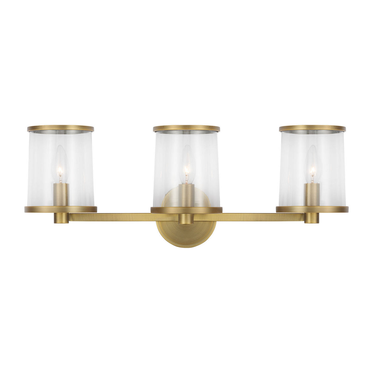 Visual Comfort Studio - LV1083TWB - Three Light Vanity - Reynolds - Time Worn Brass