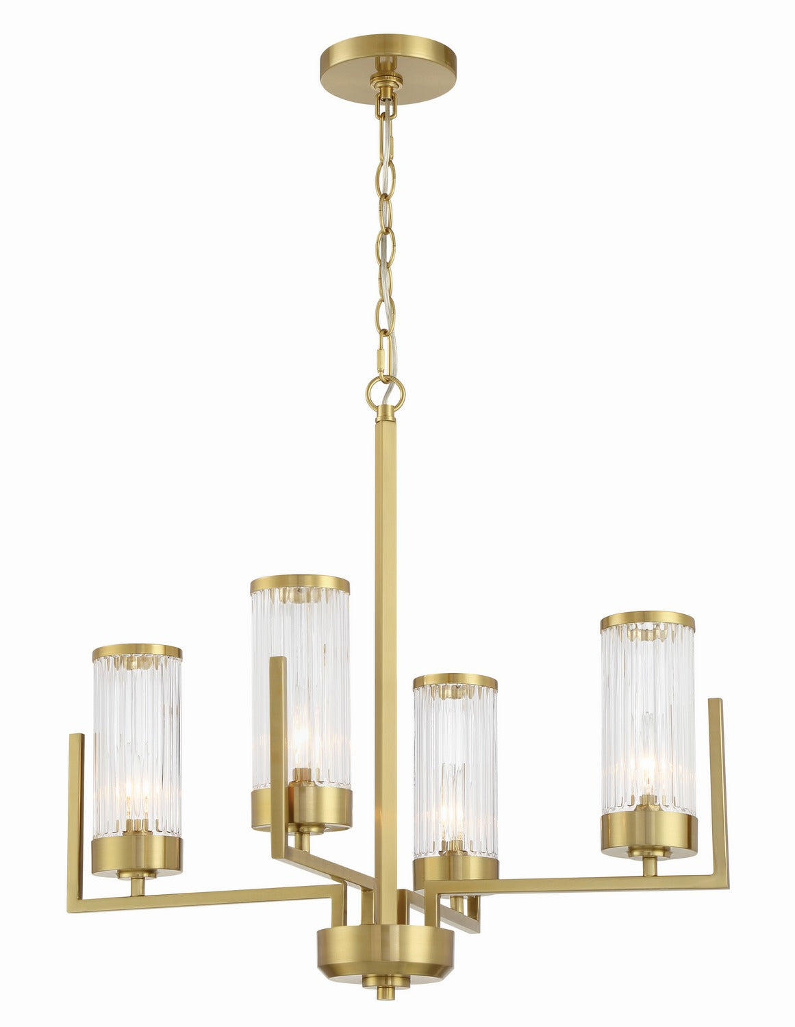 Craftmade - 60124-SB - Four Light Chandelier - Whittley - Satin Brass