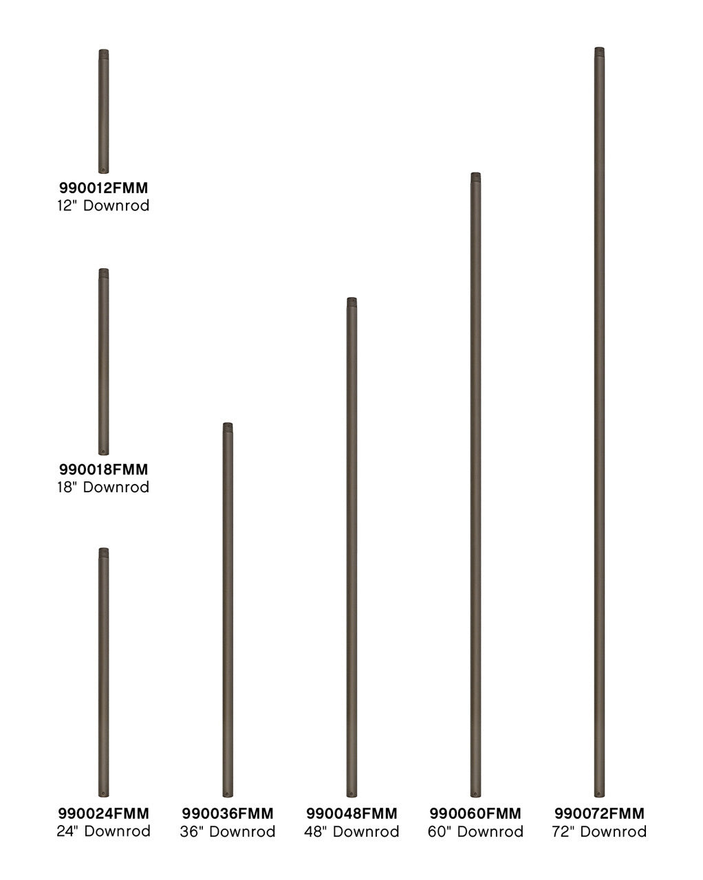 Hinkley - 990048FMM - Downrod - 48" Downrod - Metallic Matte Bronze