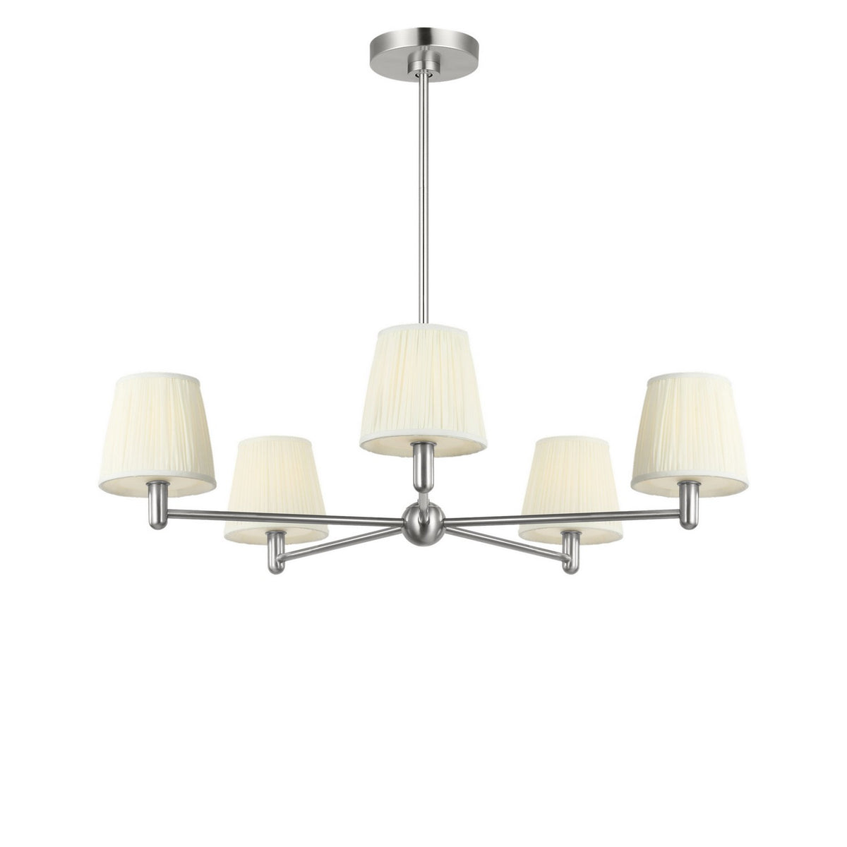 Generation Lighting - GLC1865BN - Five Light Chandelier - Vilera - Brushed Nickel
