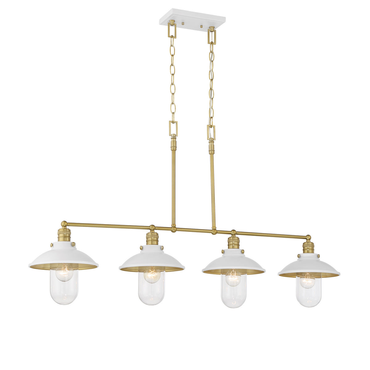 Minka-Lavery - 5137-799 - Four Light Island Pendant - Downtown Edison - White And Soft Brass