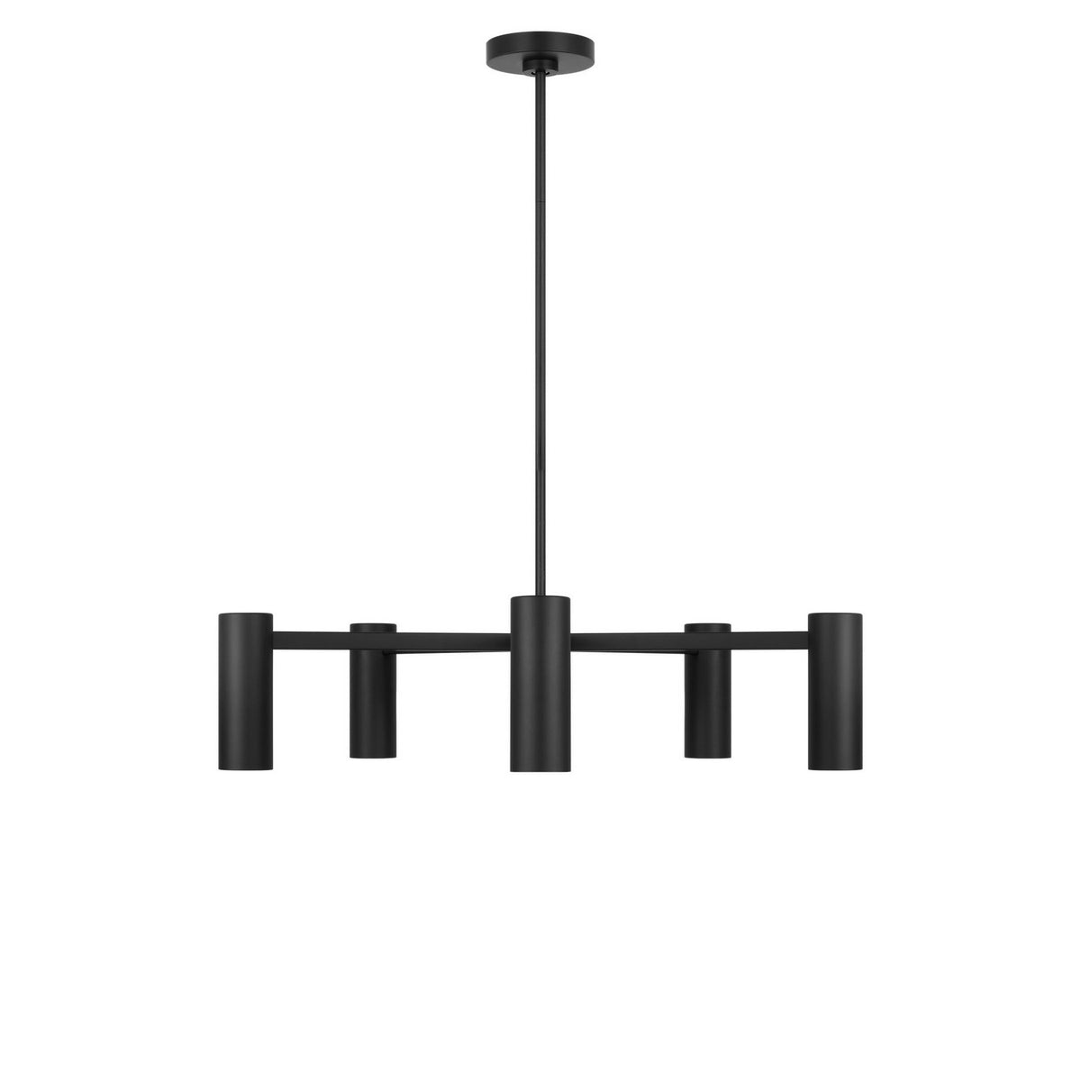 Generation Lighting - GLC2055MBK - Five Light Chandelier - Zentro - Midnight Black