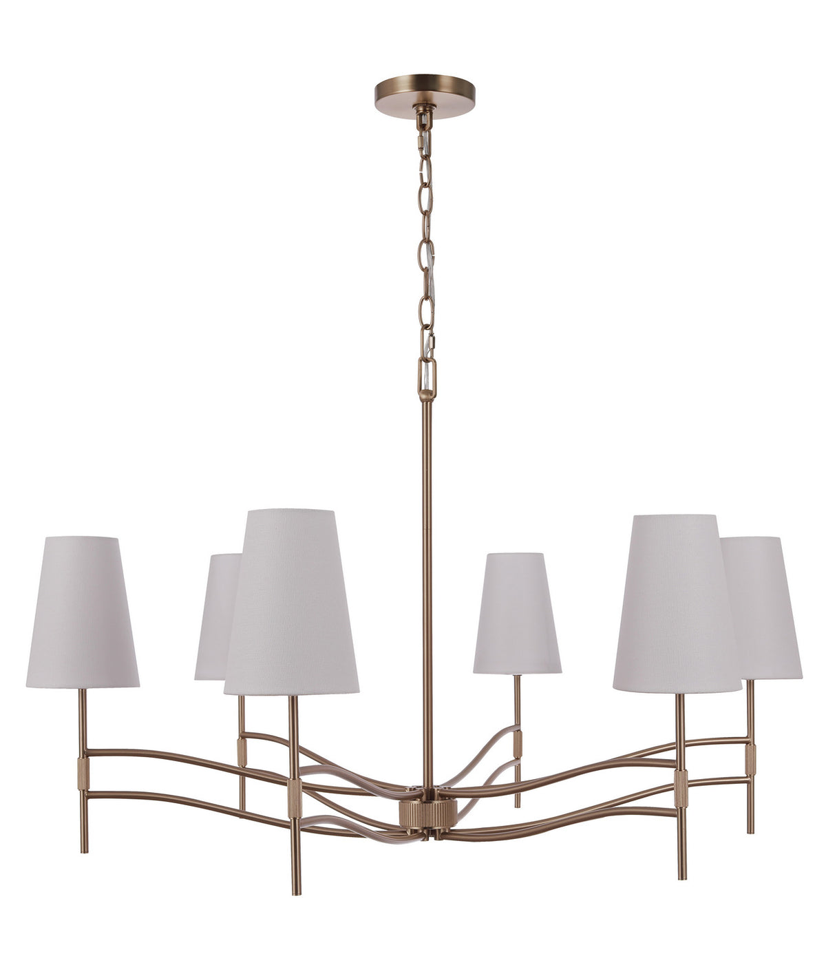 Craftmade - 61926-SB - Six Light Chandelier - Astor - Satin Brass