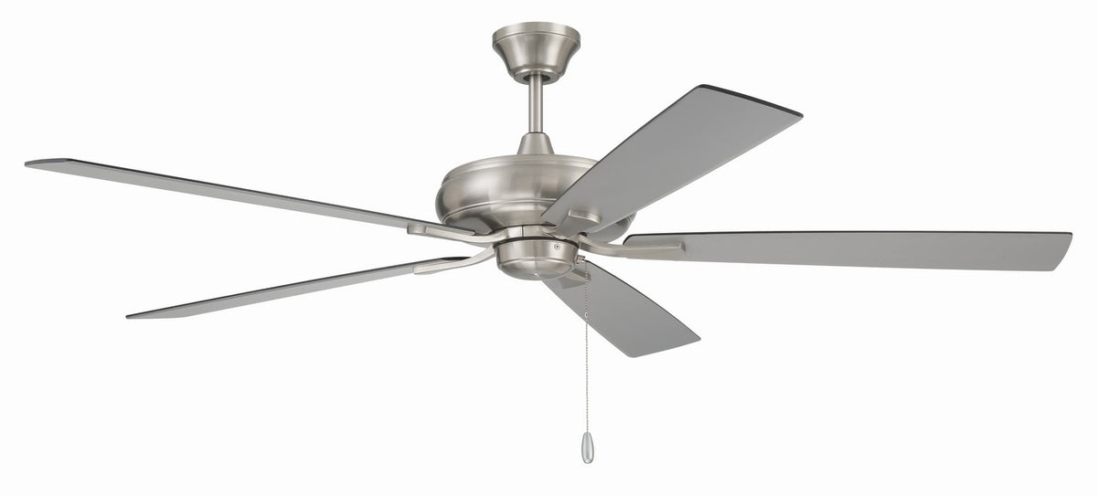 Craftmade - ECF60BNK5-BNGW - 60" Ceiling Fan - Eos 60" 5-blade ceiling fan with no light kit - Brushed Polished Nickel