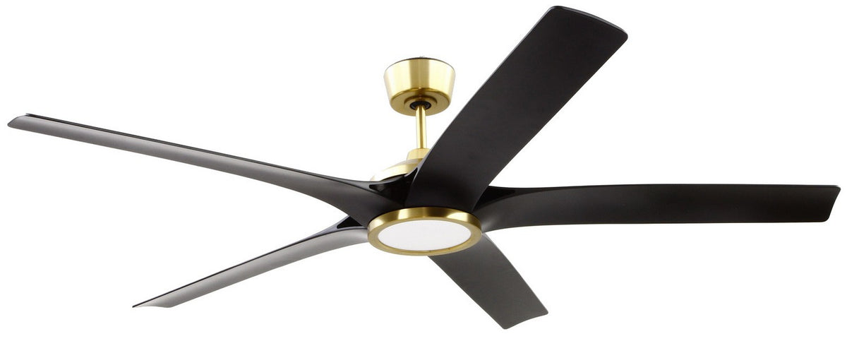 Craftmade - FON65SBFB5 - 65" Ceiling Fan - Fonz 65" Indoor Ceiling fan with 5-blades - Satin Brass