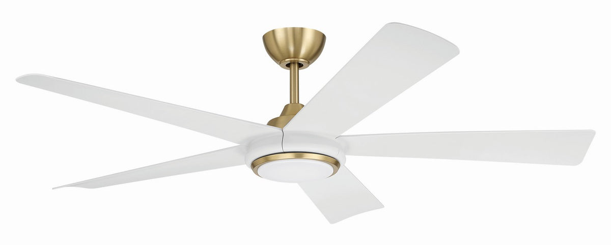 Craftmade - FRY52SBW5 - 52" Ceiling Fan - Frye 52" 5-Blade Indoor ceiling Fan - Satin Brass