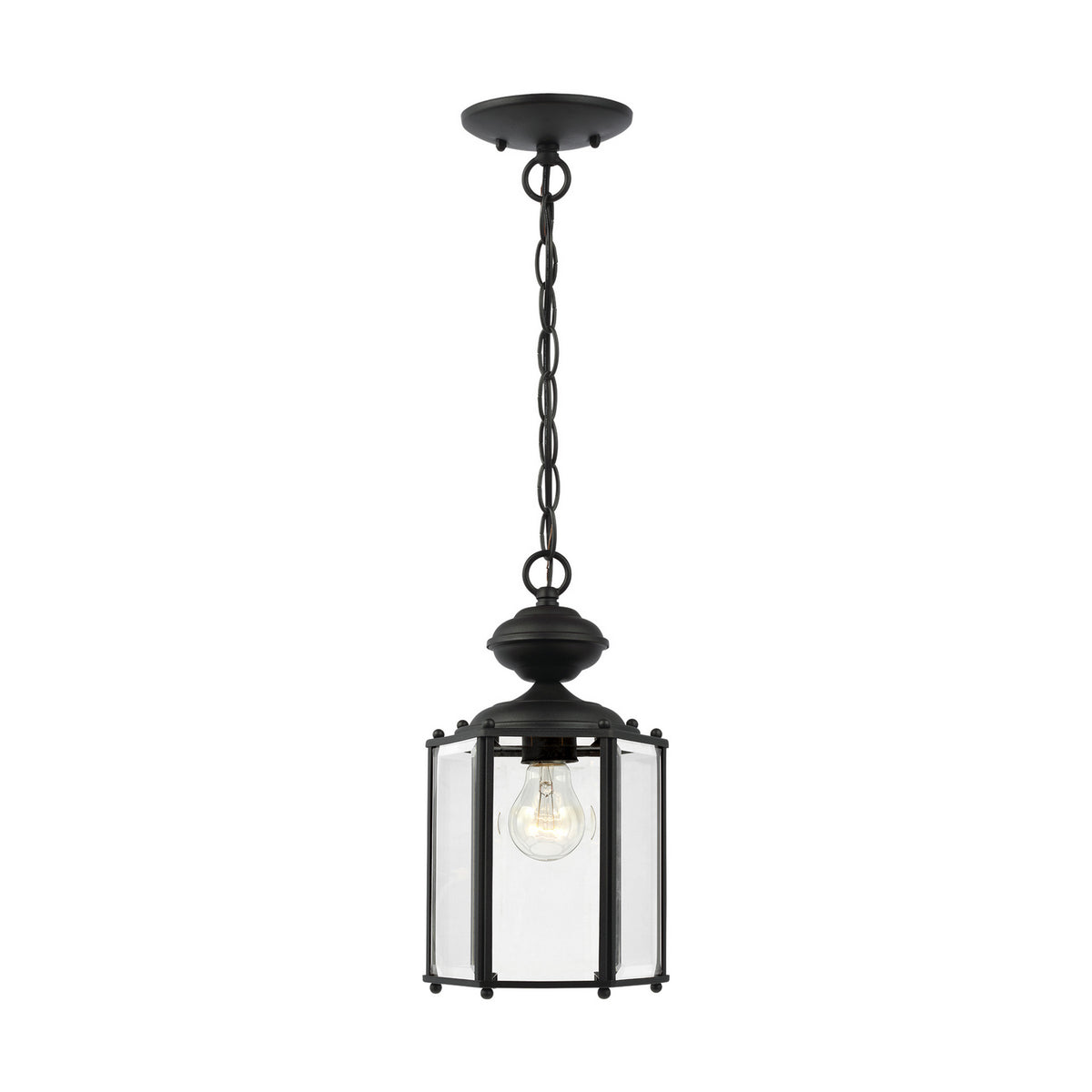 Generation Lighting - 6008-12 - One Light Outdoor Semi-Flush Convertible Pendant - Classico - Black