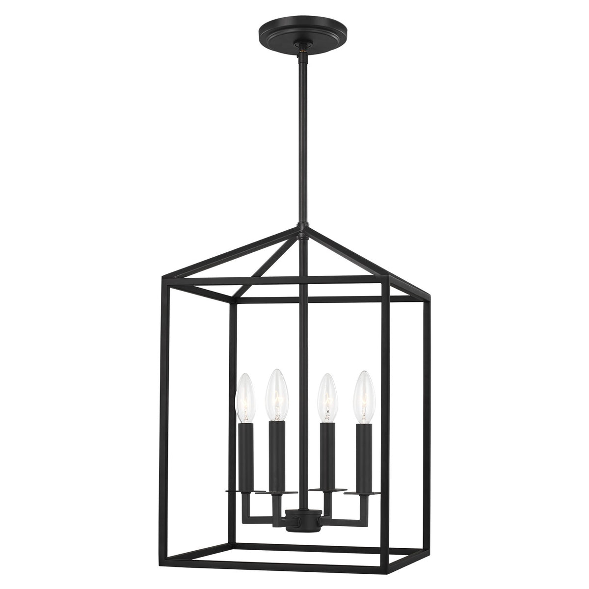 Generation Lighting - 5215004EN-112 - Four Light Hall / Foyer - Perryton - Midnight Black