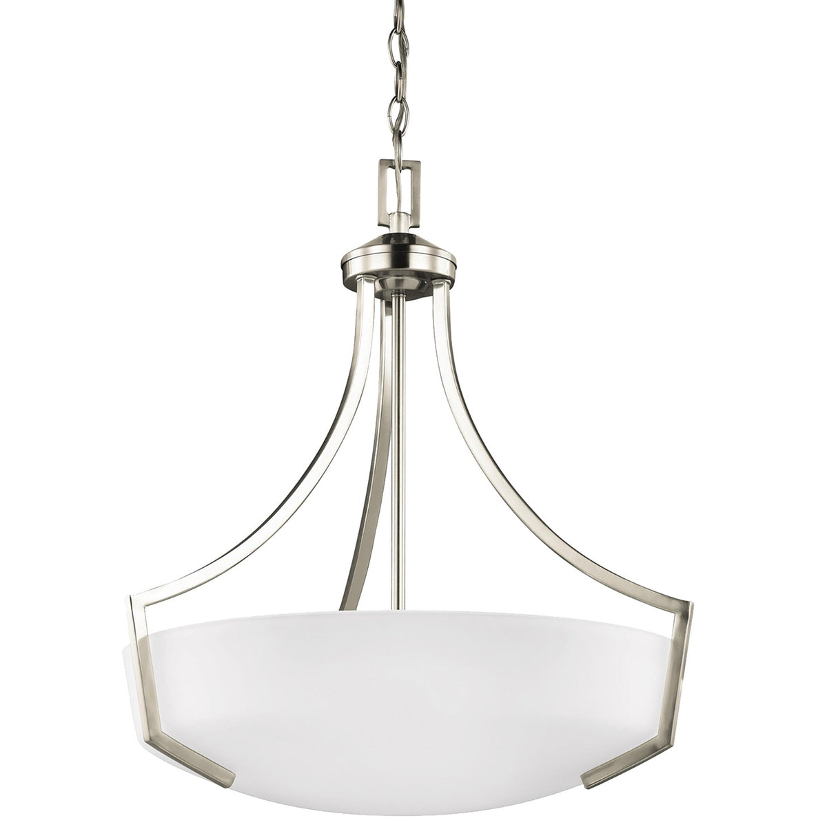 Generation Lighting - 6624503EN3-962 - Three Light Pendant - Hanford - Brushed Nickel