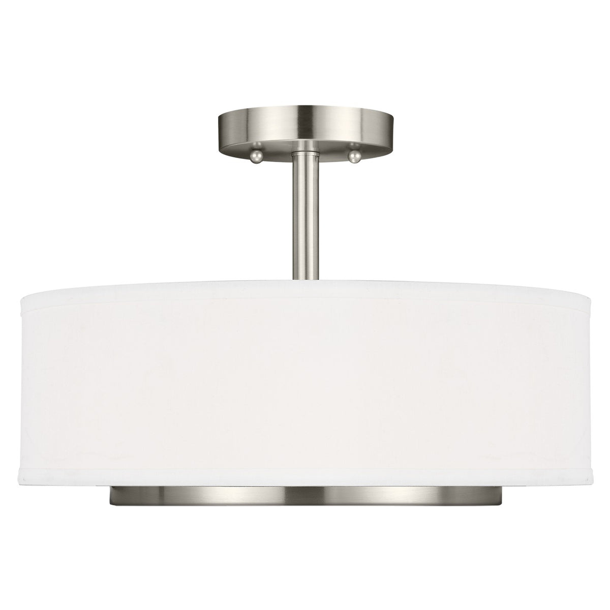 Generation Lighting - 7728002-962 - Two Light Semi-Flush Convertible Pendant - Nance - Brushed Nickel