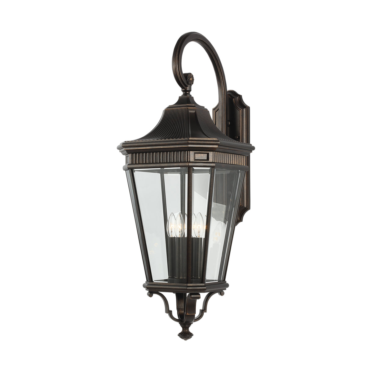 Generation Lighting - OL5405GBZ - Four Light Wall Lantern - Cotswold Lane - Grecian Bronze